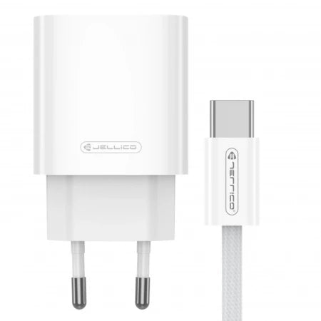 Chargeur secteur USB-C 30W avec câble USB-C – JELLICO EU53