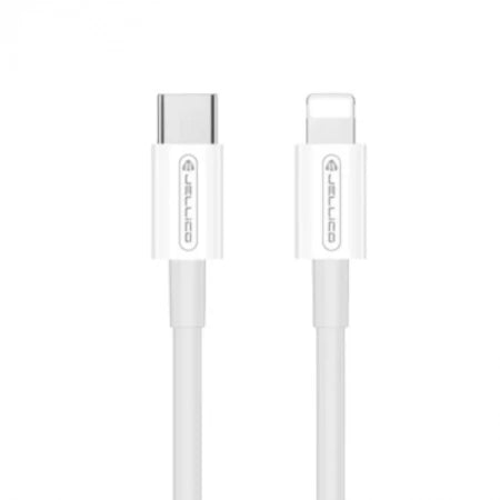 Câble USB-C vers Lightning JELLICO B1 – 30W – 2 m – Blanc