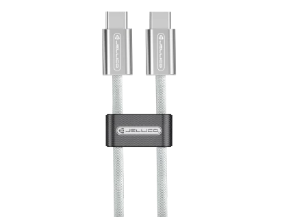 Câble USB-C vers USB-C JELLICO SX5 – 100W – 1,2 m – Gris