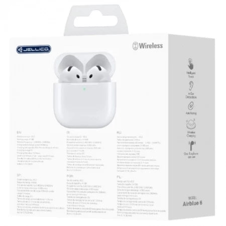 Écouteurs Bluetooth sans fil JELLICO AirBlue 4 – Bluetooth 5.3 – Blanc