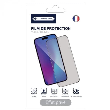 Verre trempé confidentialité pour iPhone – Effet privé anti-regards