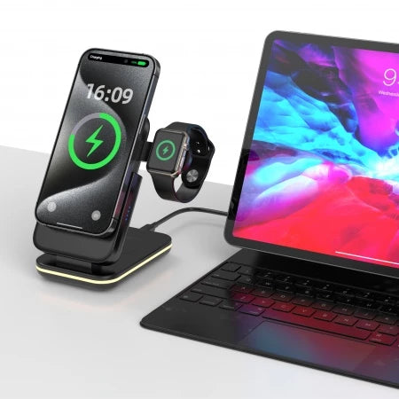 Station de charge magnétique 5-en-1 avec batterie 5000 mAh – JELLICO W17